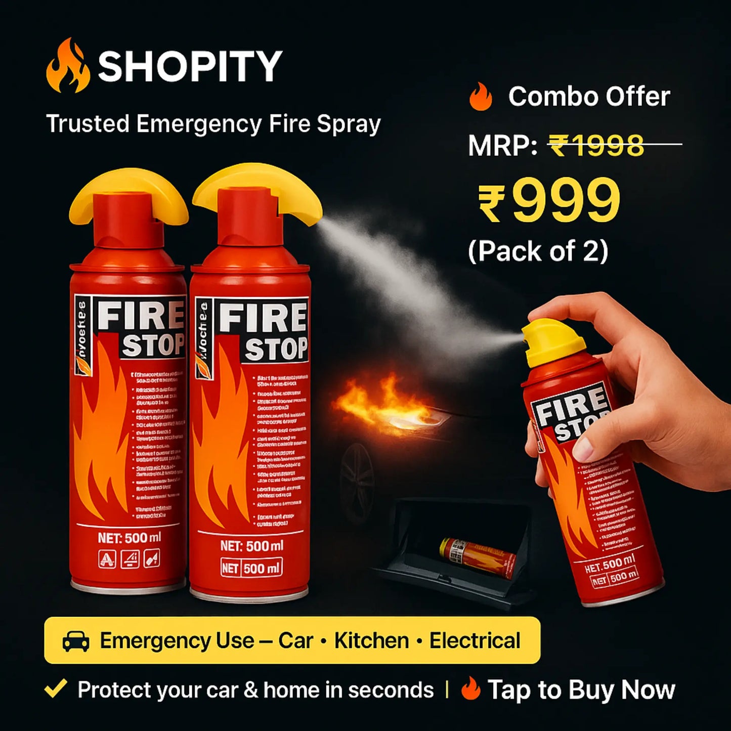 FireGuard™ 5-Second Rescue | 500ml | BUY 1 GET 1 FREE