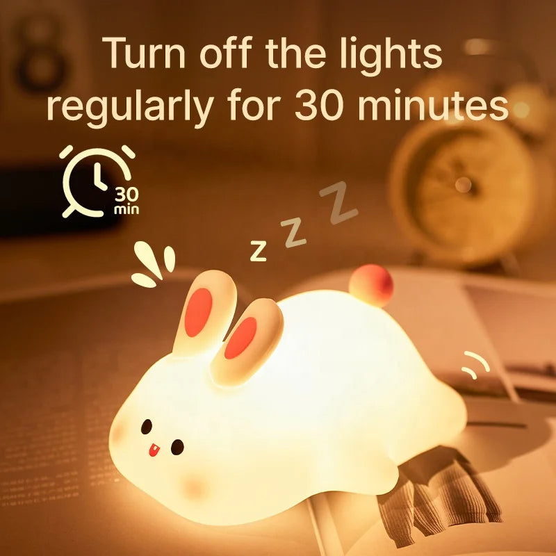 JIGZEE™ Cute Bunny Silicon 3D Touch Lamp