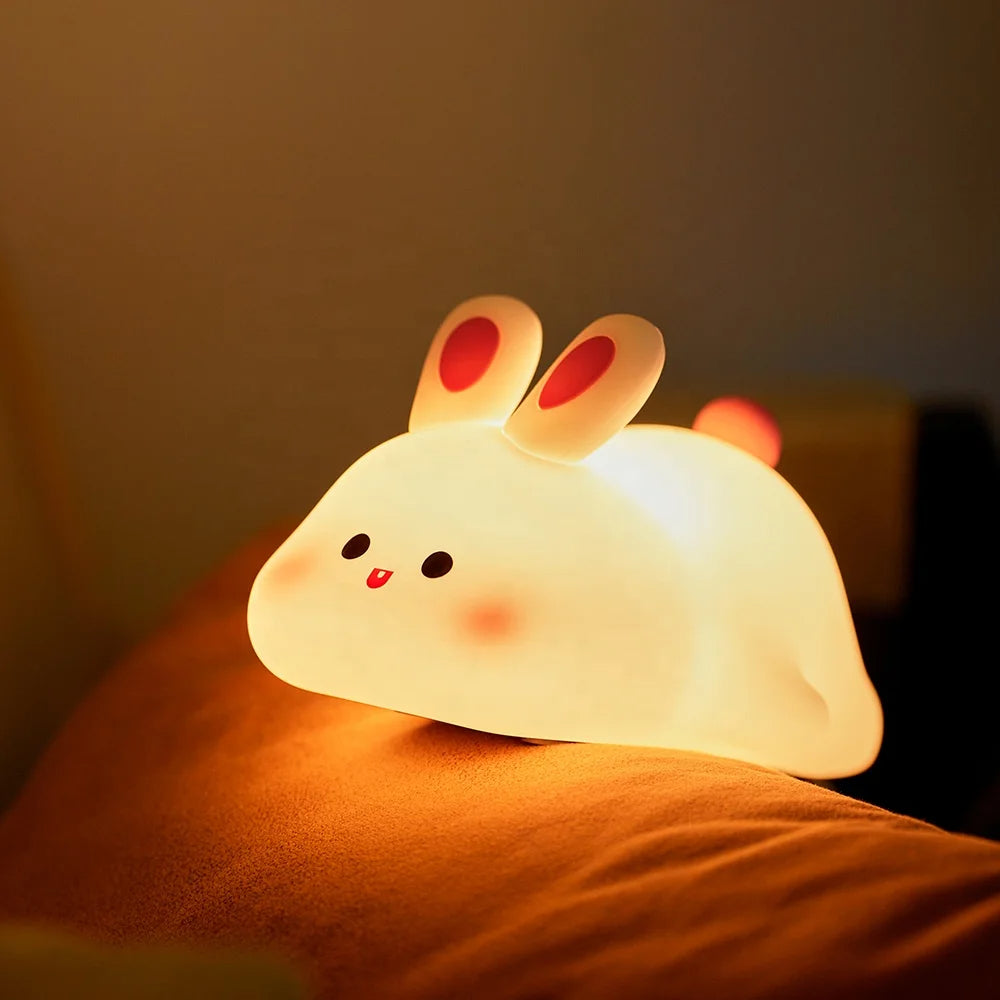 JIGZEE™ Cute Bunny Silicon 3D Touch Lamp